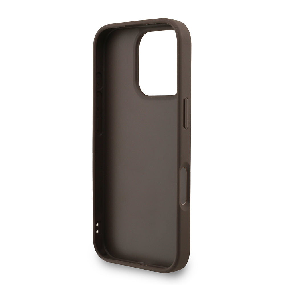 Guess iPhone 16 Pro Max Orjinal Lisanslı PU Deri Bilek Askı İpli Metal Büyük 4G ve Yazı Logolu Kılıf Guess iPhone 16 Pro Max Orjinal Lisanslı PU Deri Bilek Askı İpli Metal Büyük 4G ve Yazı Logolu Kılıf
